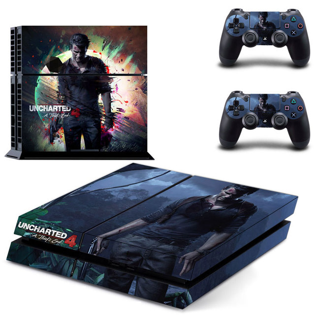 Novo Uncharted 4 Decalque Ps4 Adesivo De Pele Para Sony Playstation 4 Ps4  Console Película De Proteção + 2pcs Controladores 8 Padrões Escolher -  Adesivos - AliExpress